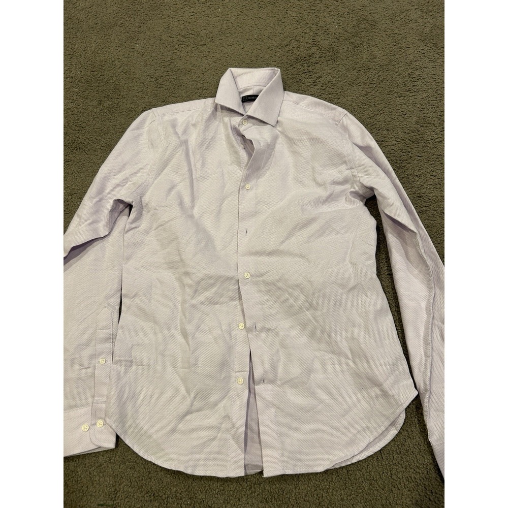 JB Britches Men's Button Up Pink/Purple Long Sleeve Size 15/32-33‎ Dress Shirt